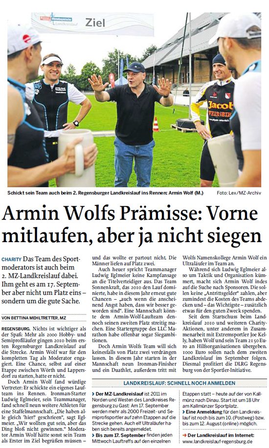 Foto: Mittelbayerische Zeitung vom 3. August 2011