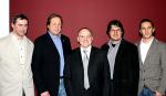 Foto: v.l.n.r. Hugo Froschhammer (St. Leonhard), Erich KÃ¼hnhackl (DEB-Vize), Armin Wolf, Raul Bielke (Buchbinder), Jo Prem (Buchbinder), Bild: Swoboda